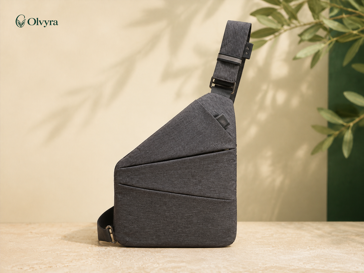 Multi-pocket canvas chest bag
