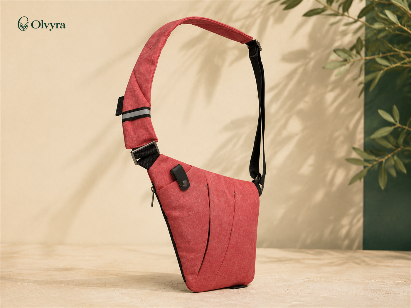 Multi-pocket canvas chest bag