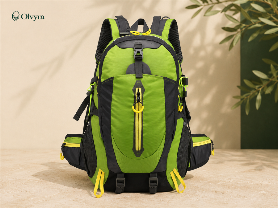Sac à dos de randonnée 40 L Olvyra — Vert.