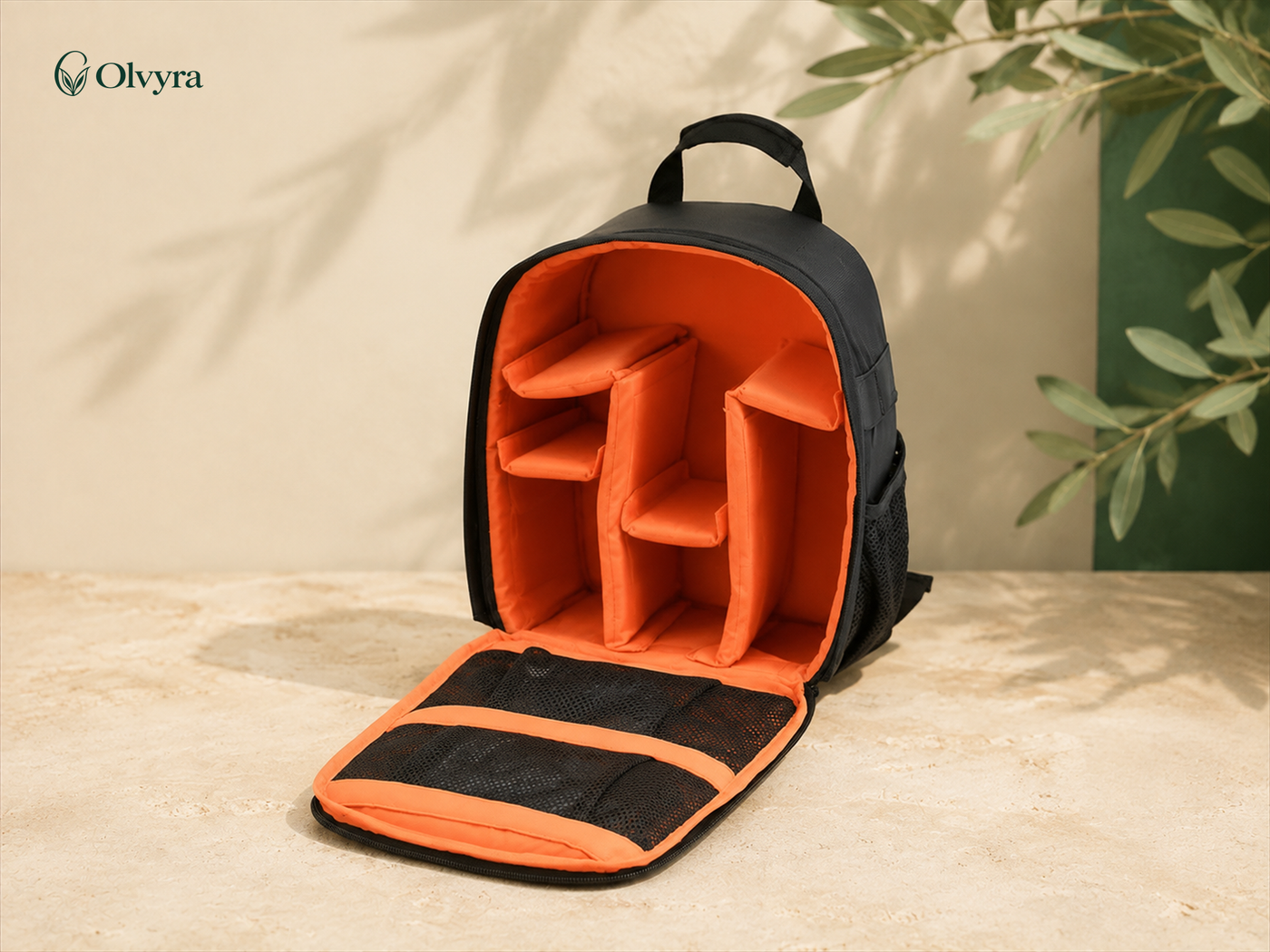 Compartmented camera backpack