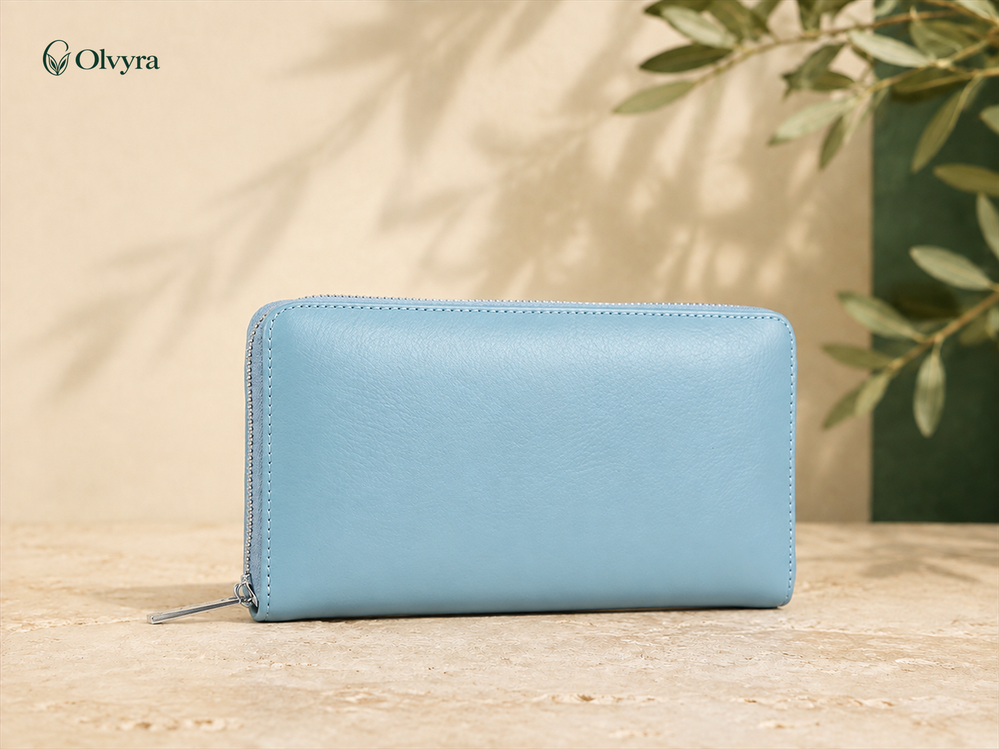 Long leather multi-card wallet