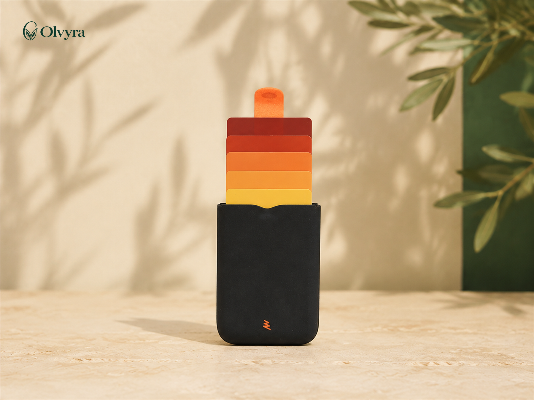Gradient pull-tab card holder