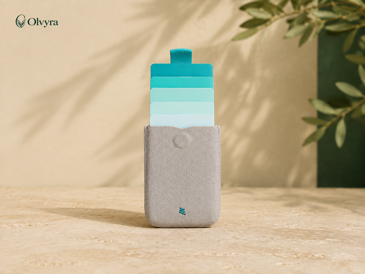 Gradient pull-tab card holder