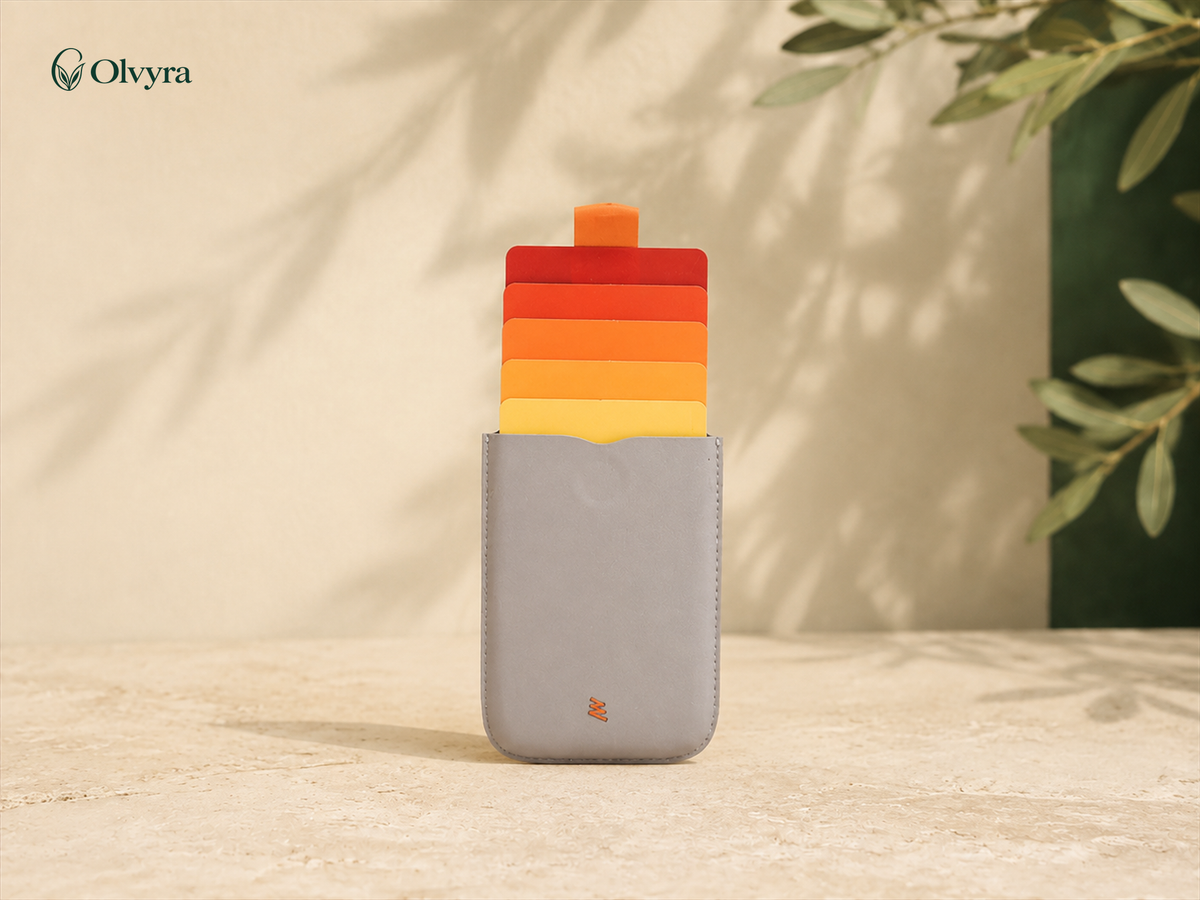 Gradient pull-tab card holder