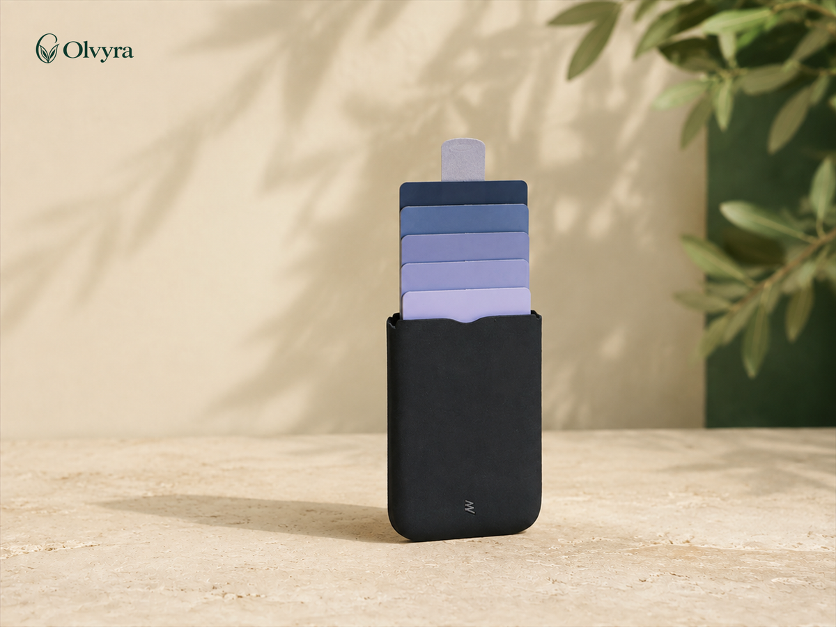 Gradient pull-tab card holder