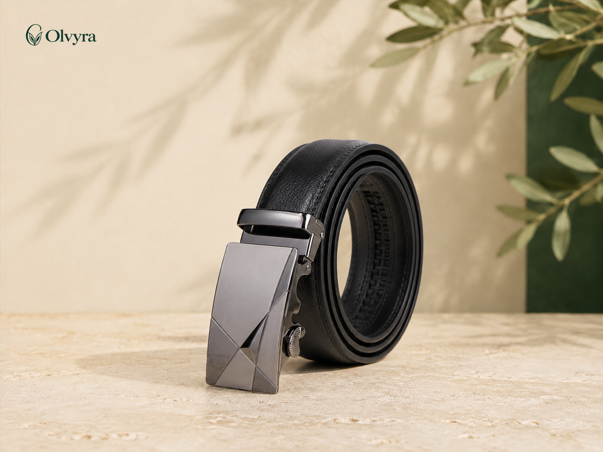Ceinture habillée à boucle automatique
