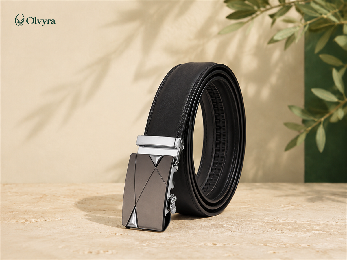 Ceinture habillée à boucle automatique