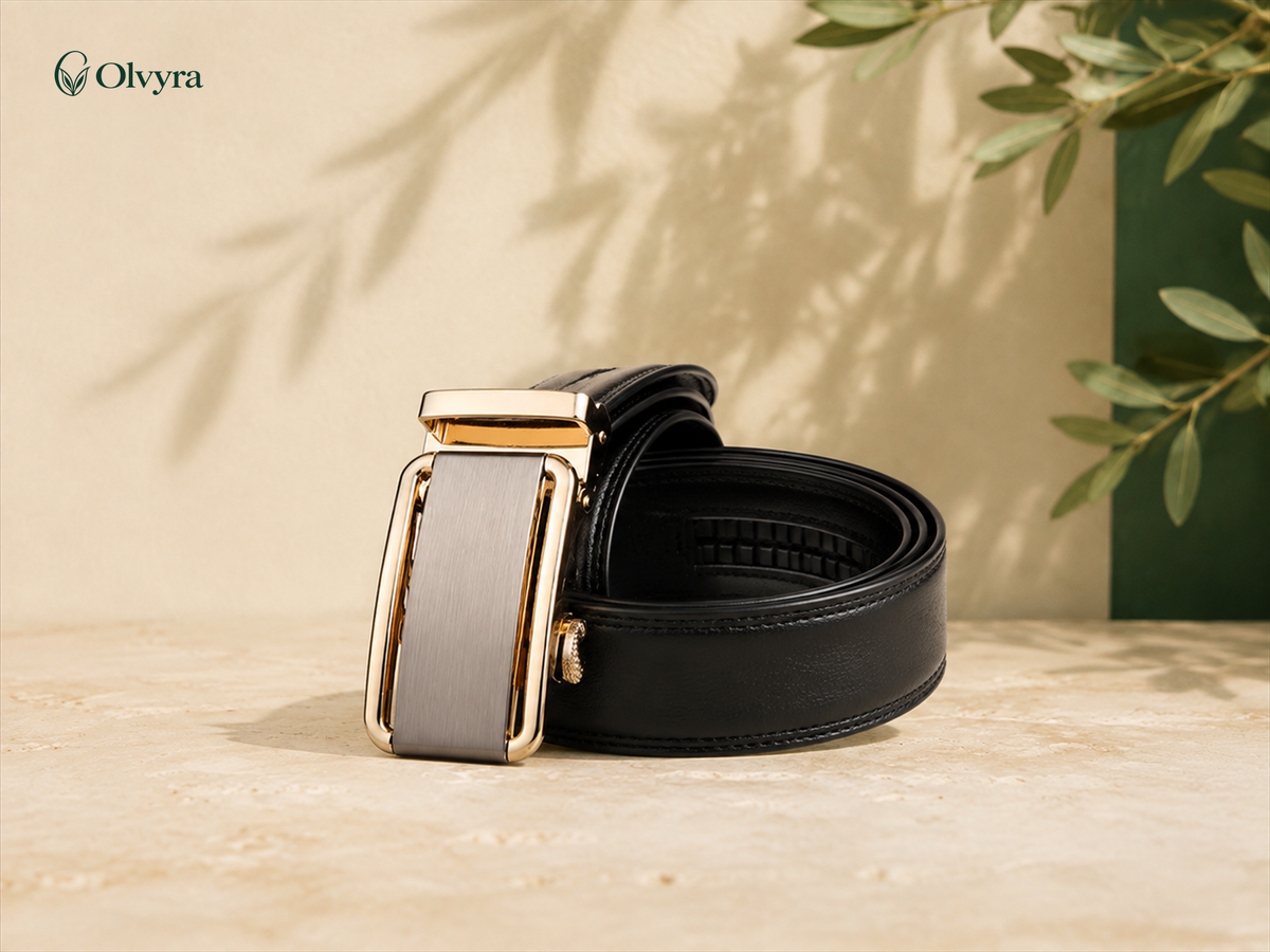 Ceinture habillée à boucle automatique