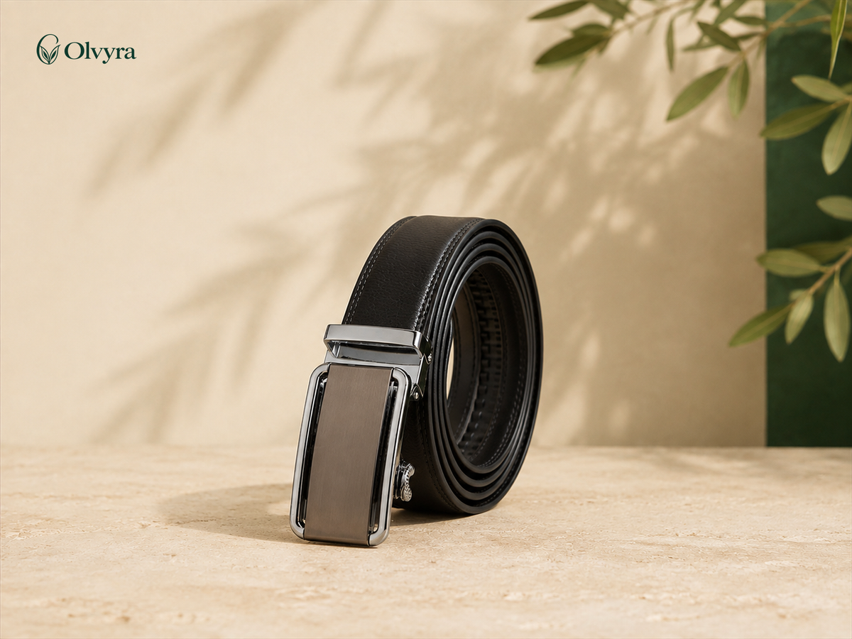 Ceinture habillée à boucle automatique