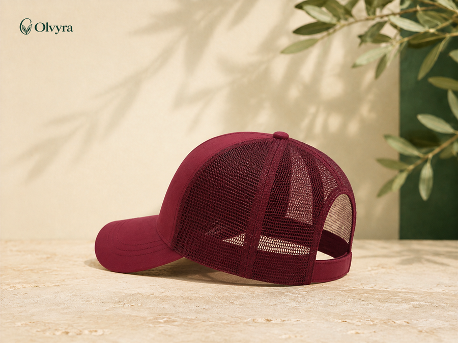 Casquette baseball ajustable Olvyra — Bordeaux.