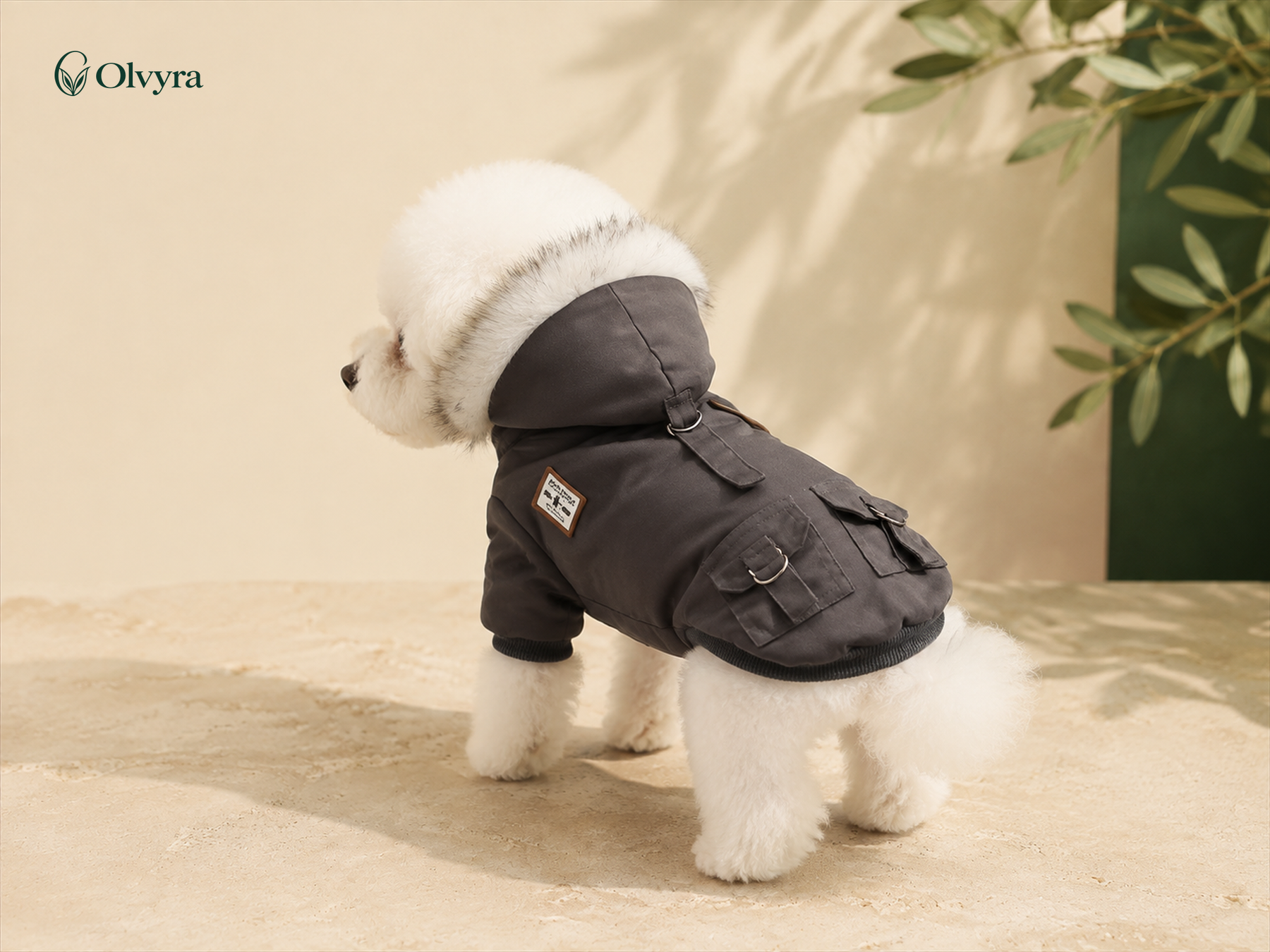 Warm parka for dogs