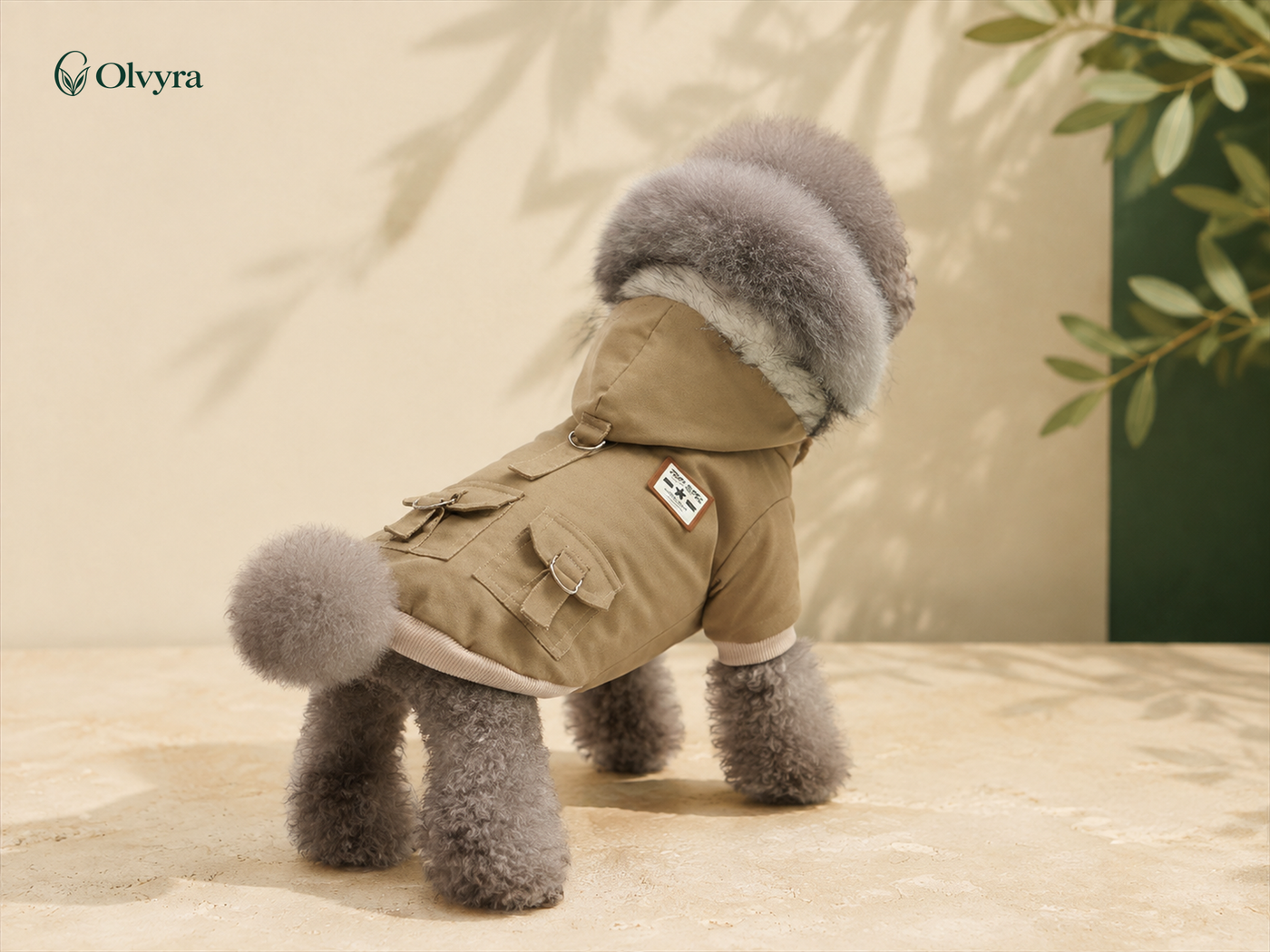 Warm parka for dogs