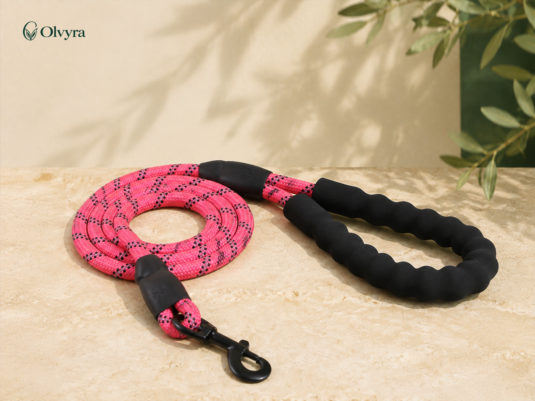 Reflective nylon dog leash
