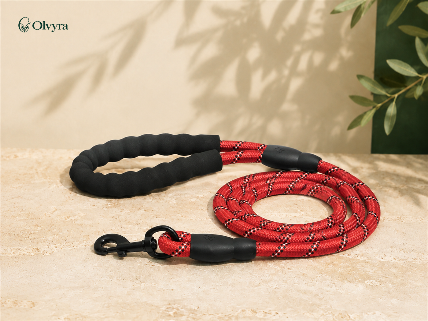 Reflective nylon dog leash