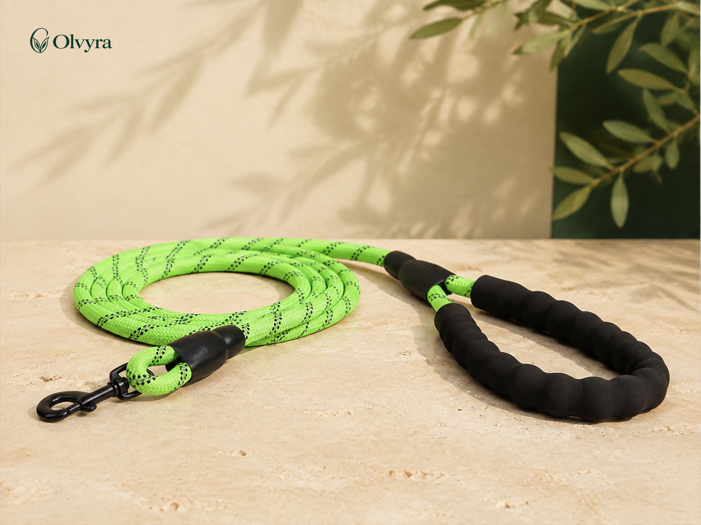 Reflective nylon dog leash