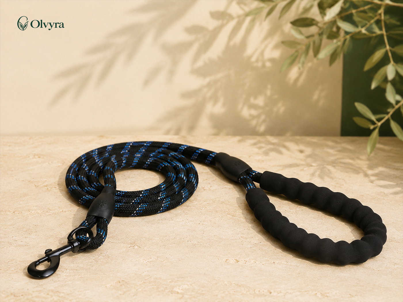 Reflective nylon dog leash