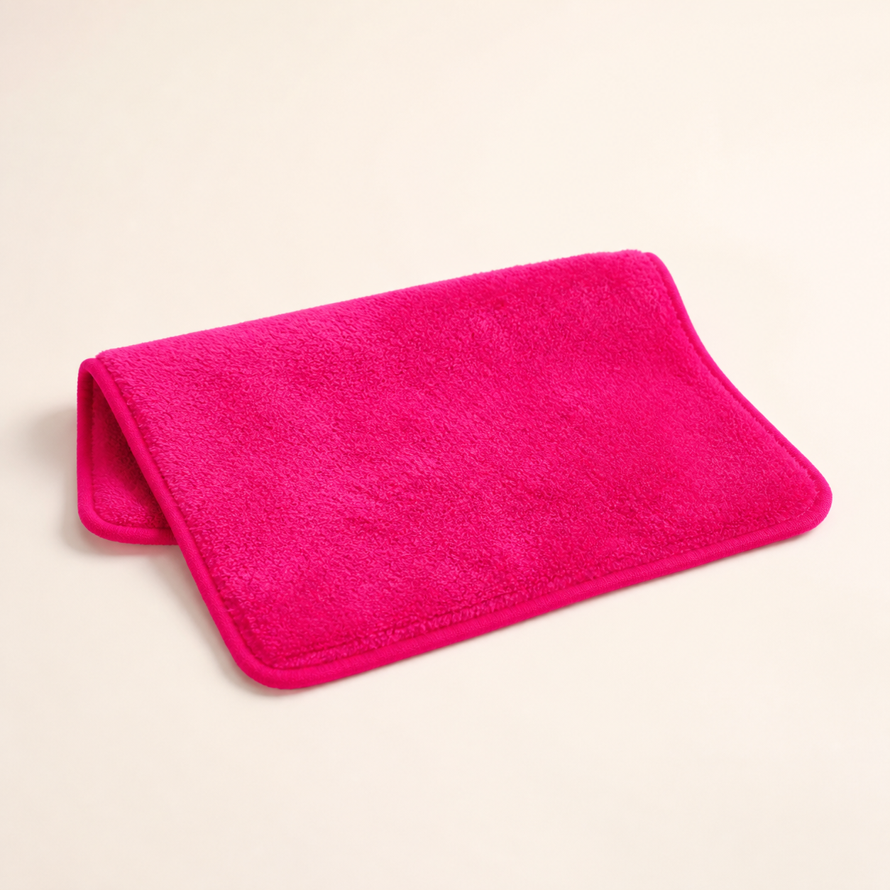 Serviette démaquillante réutilisable 40 cm - Rose framboise - S – 40 × 17 cm — Reusable 40 cm Makeup Remover Towel - Rose red - S – 40 × 17 cm