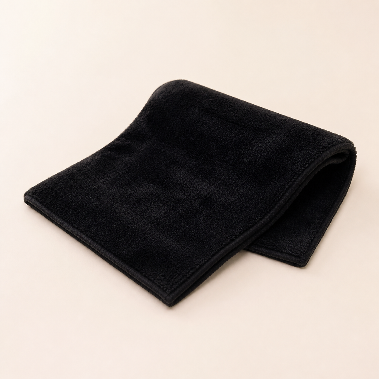 Serviette démaquillante réutilisable 40 cm - Noir - S – 40 × 17 cm — Reusable 40 cm Makeup Remover Towel - Black - S – 40 × 17 cm
