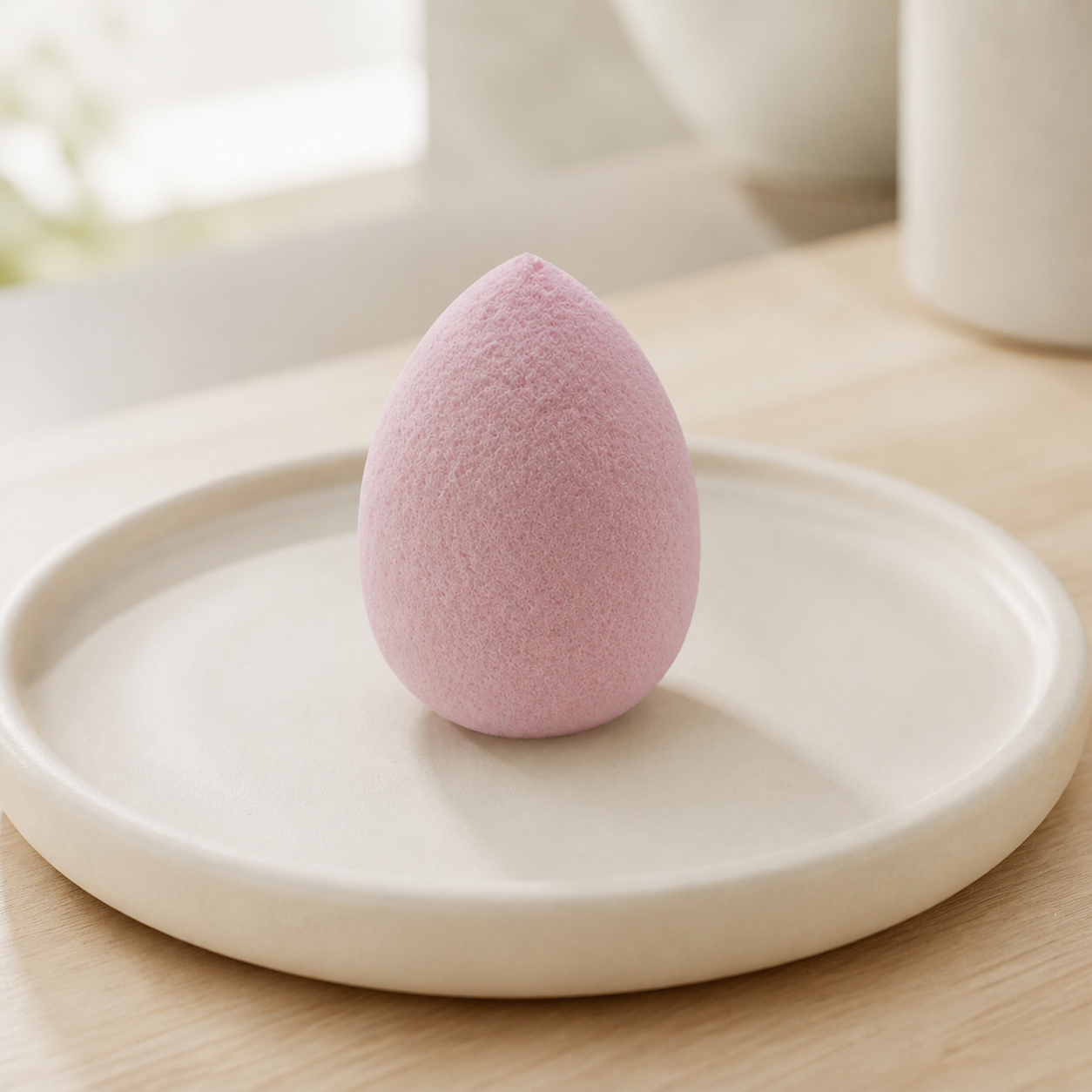 Éponge de maquillage rose — Pink makeup sponge