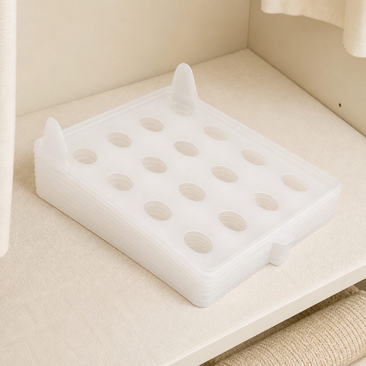 Organiseur d’étagère pour vêtements blanc 29 × 36 cm — White clothing shelf organiser 29 × 36 cm