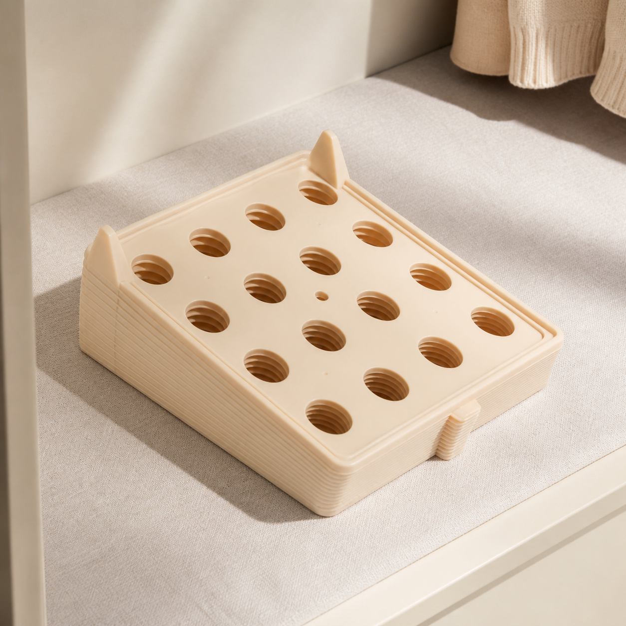 Organiseur d’étagère pour vêtements abricot 29 × 36 cm — Apricot clothing shelf organiser 29 × 36 cm