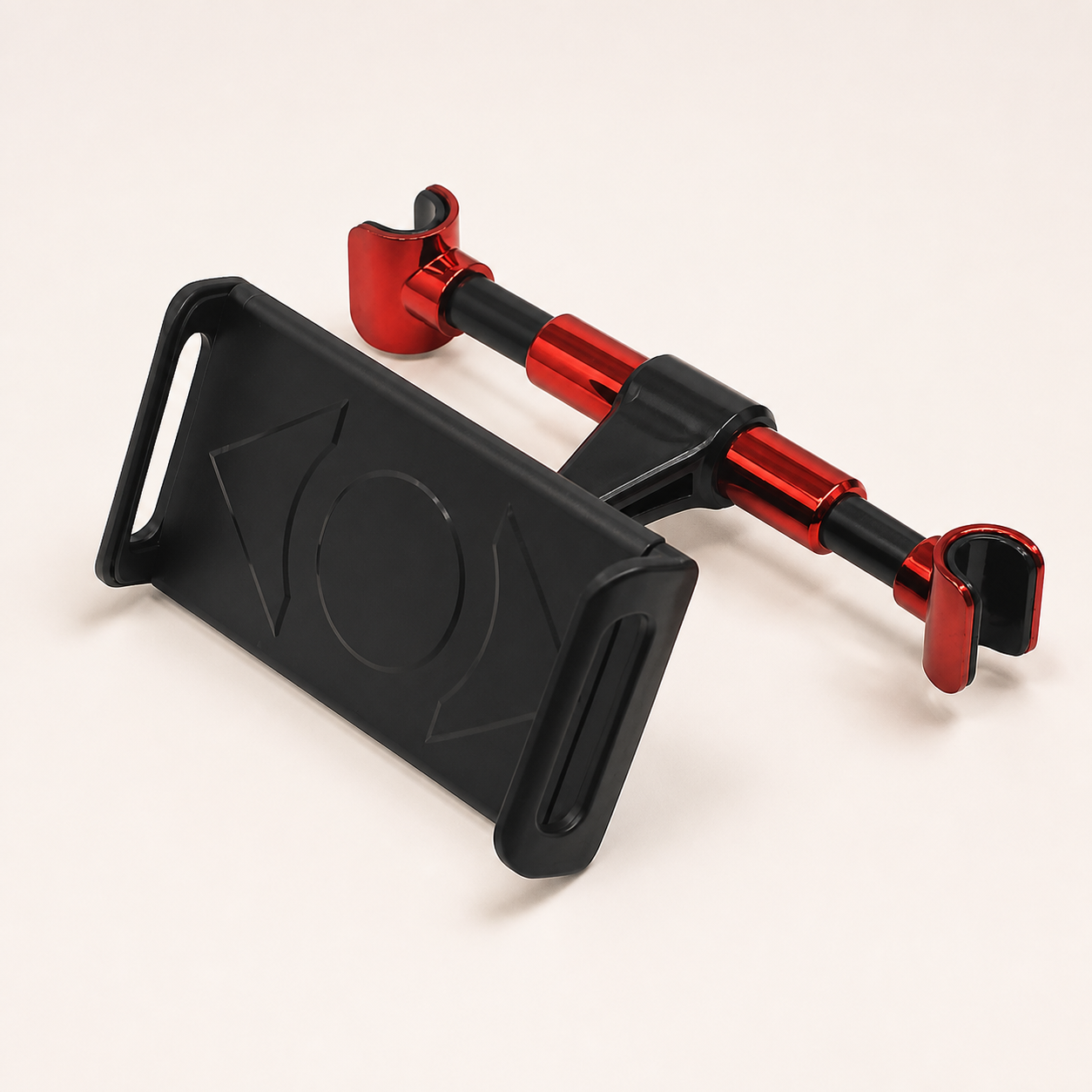 Support standard rouge pour appuie-tête de voiture — Red standard car headrest holder