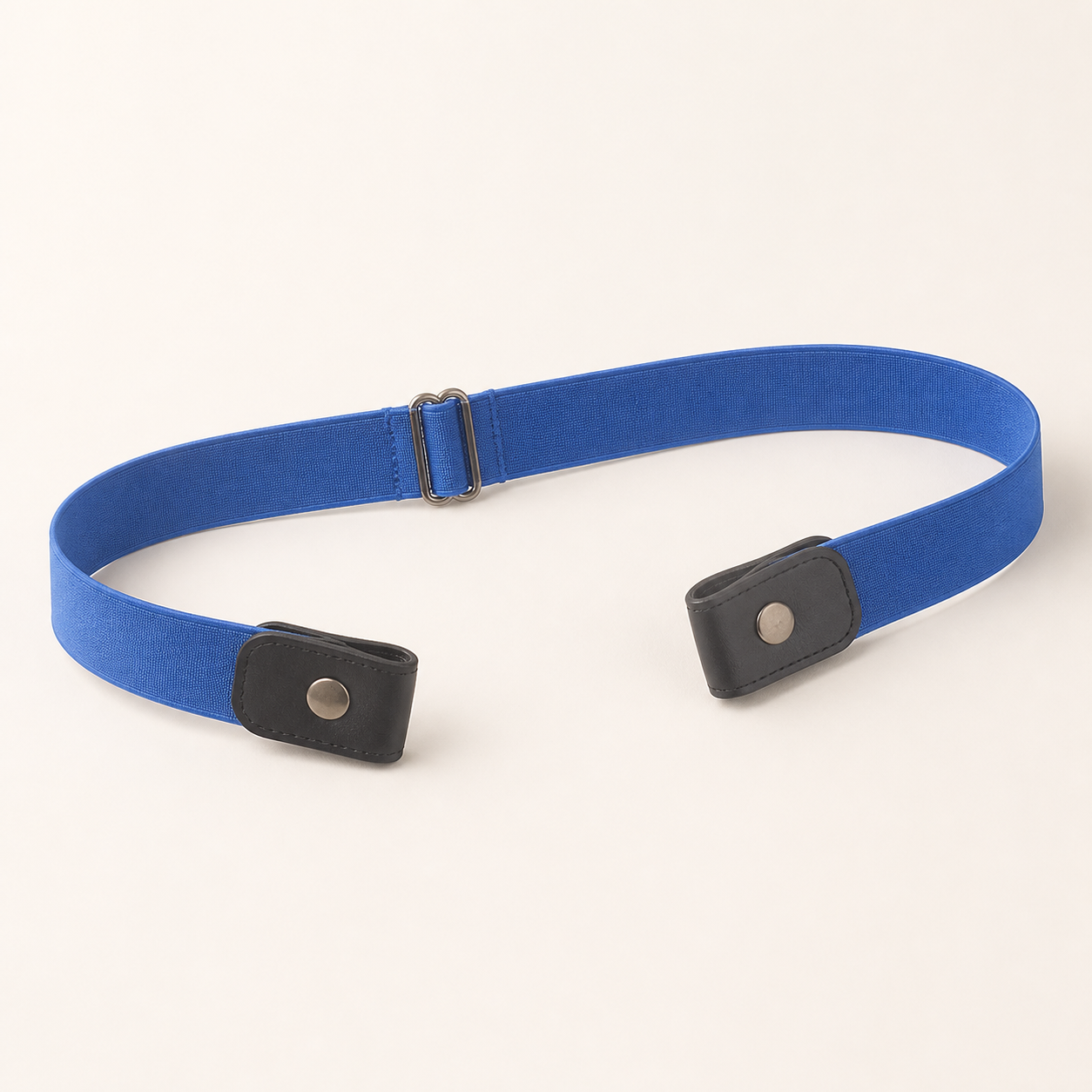 Ceinture élastique sans boucle 110 cm - Bleu — 110 cm Buckle-Free Elastic Belt - Blue