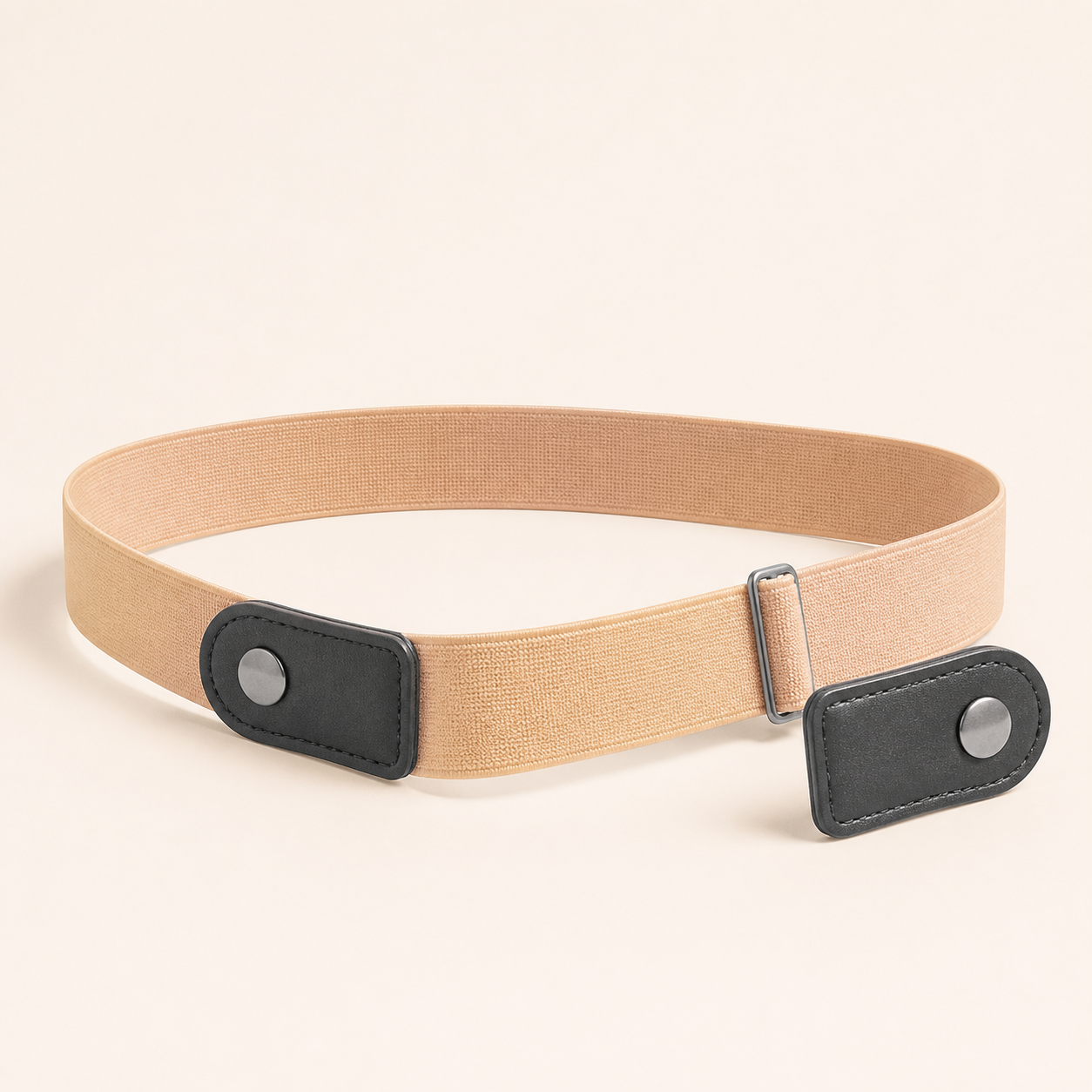 Ceinture élastique sans boucle 110 cm - Kaki — 110 cm Buckle-Free Elastic Belt - Khaki