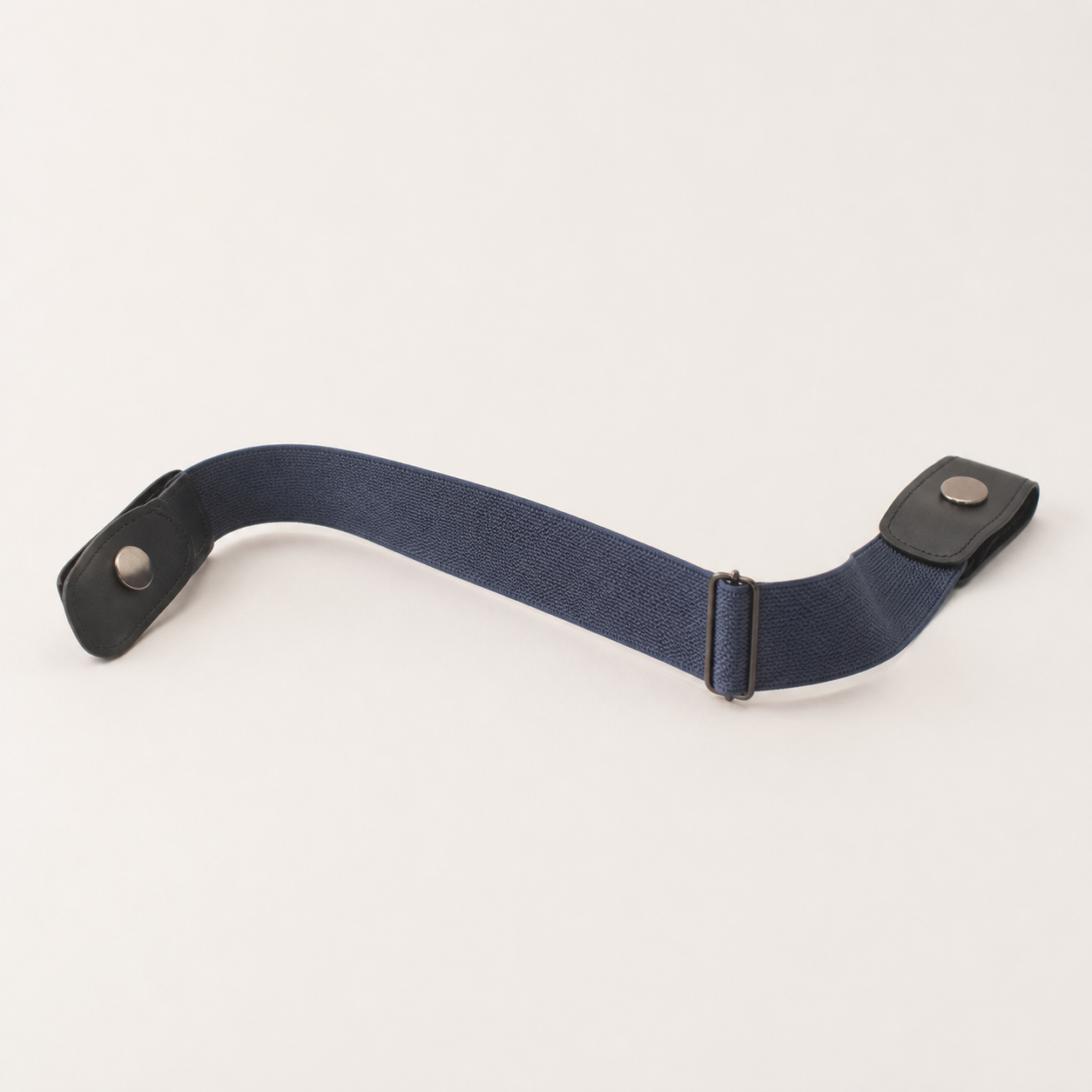 Ceinture élastique sans boucle 110 cm - Bleu foncé — 110 cm Buckle-Free Elastic Belt - Dark blue