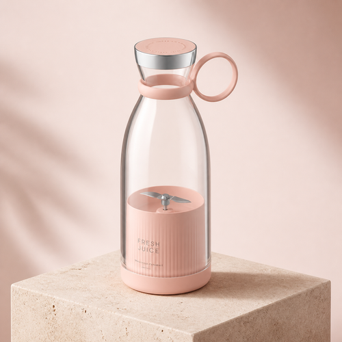 Blender portable rechargeable Olvyra 380 ml — rose