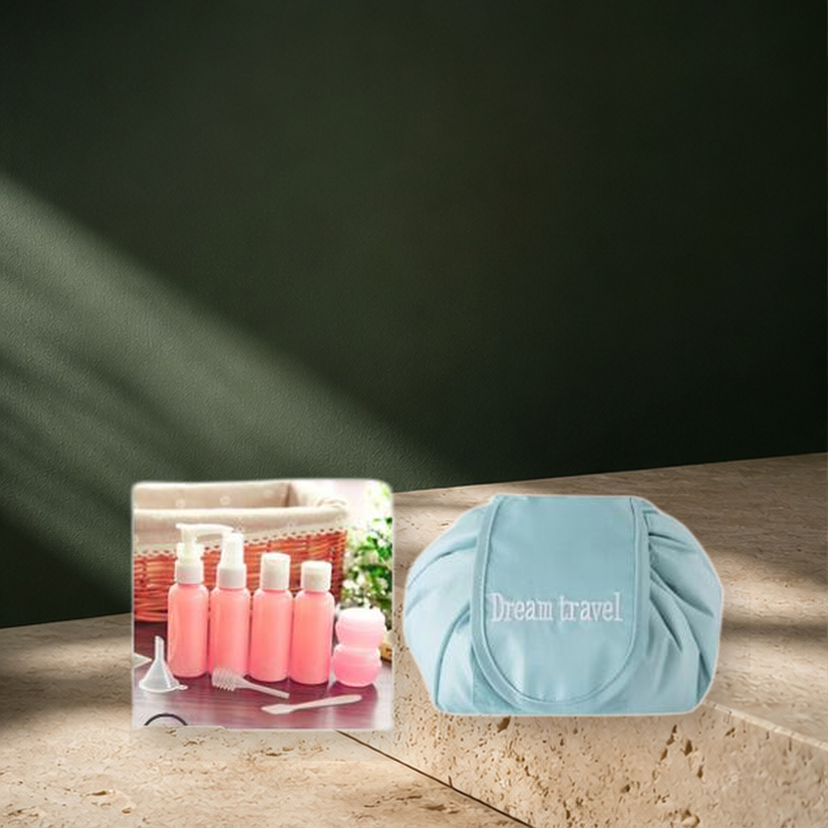 Trousse de rangement à cordon motif animal — Bottle bottling+blue — vue 9