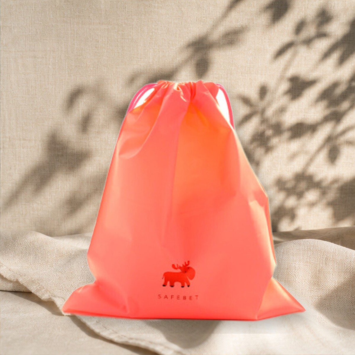 Trousse de rangement à cordon motif animal — Medium Rouge — vue 18