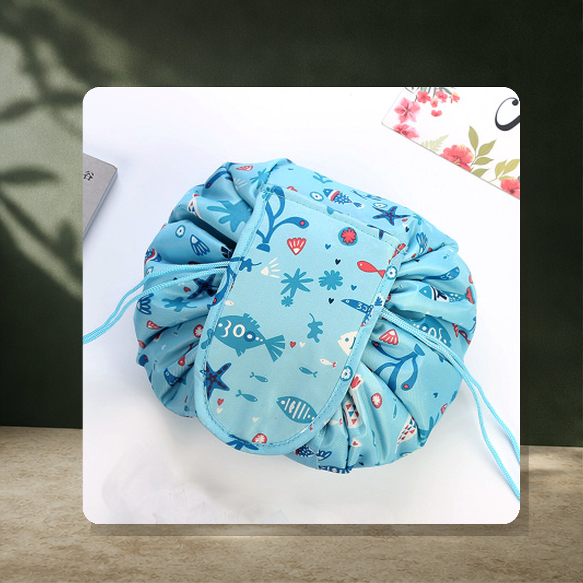Trousse de rangement à cordon motif animal — Sky bluea — vue 21
