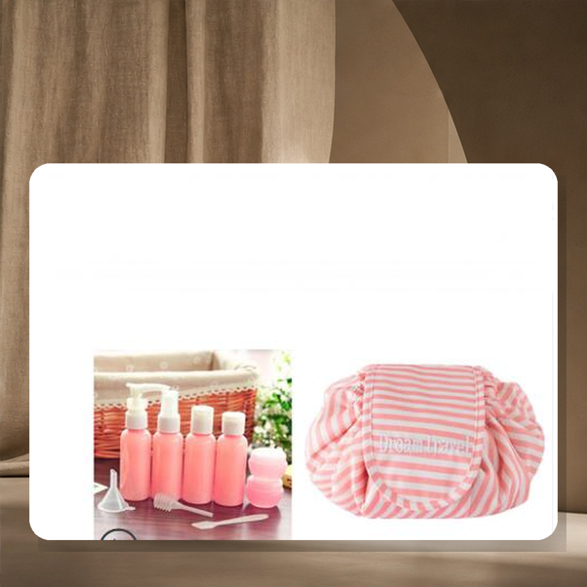 Trousse de rangement à cordon motif animal — Bottle bottling+stripe — vue 32