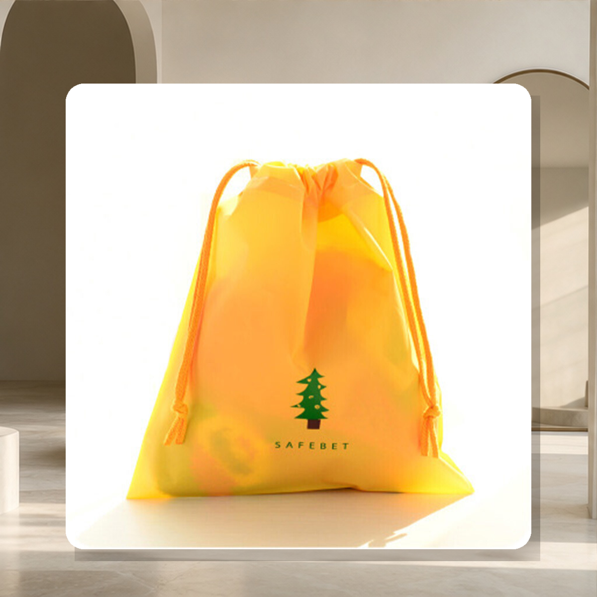 Trousse de rangement à cordon motif animal — Small Jaune — vue 35