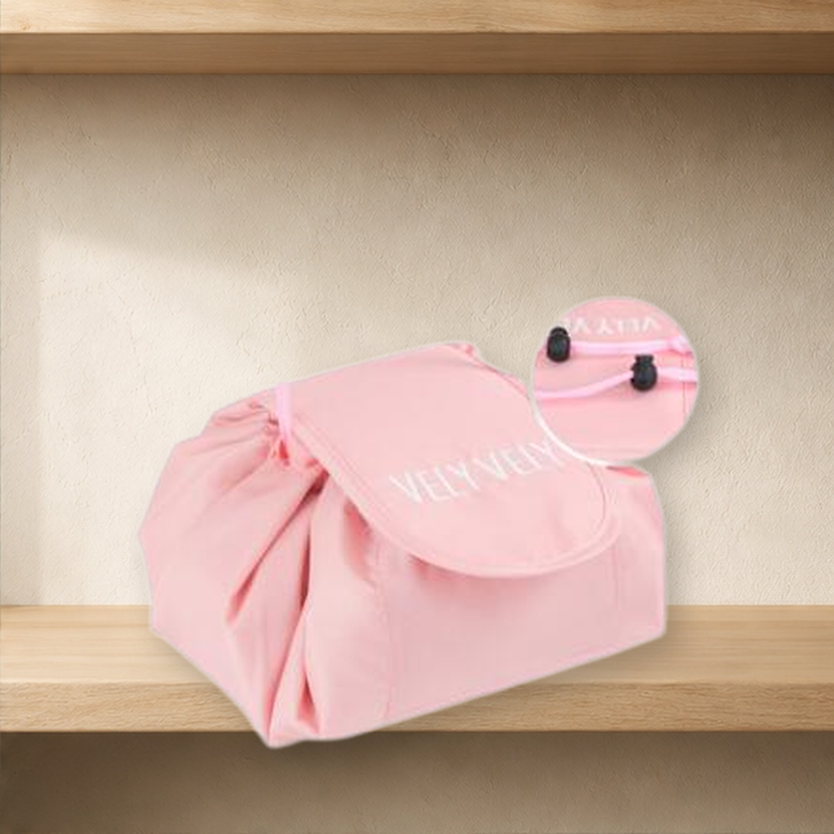 Trousse de rangement à cordon motif animal — Rose logo — vue 38