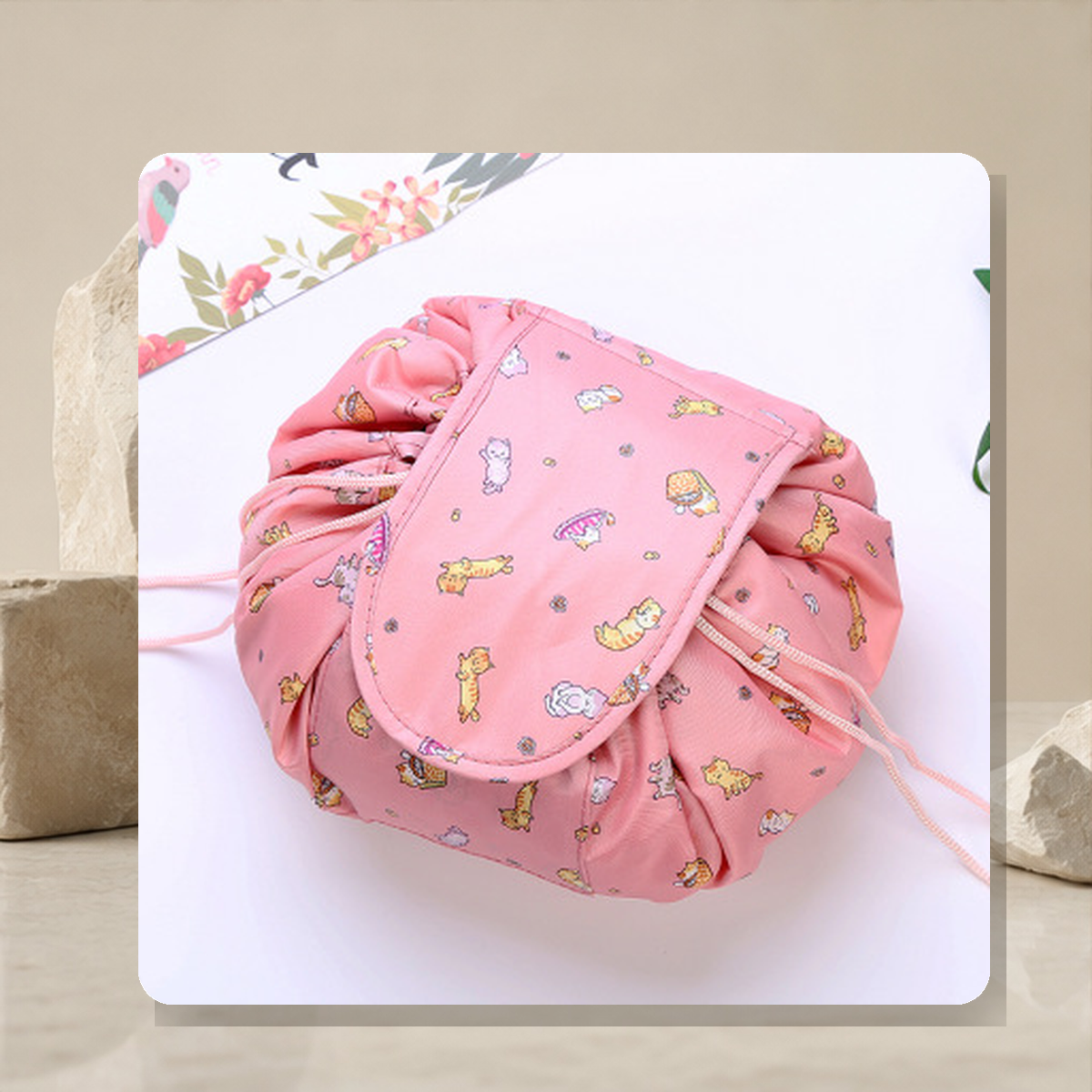 Trousse de rangement à cordon motif animal — Pinka — vue 39