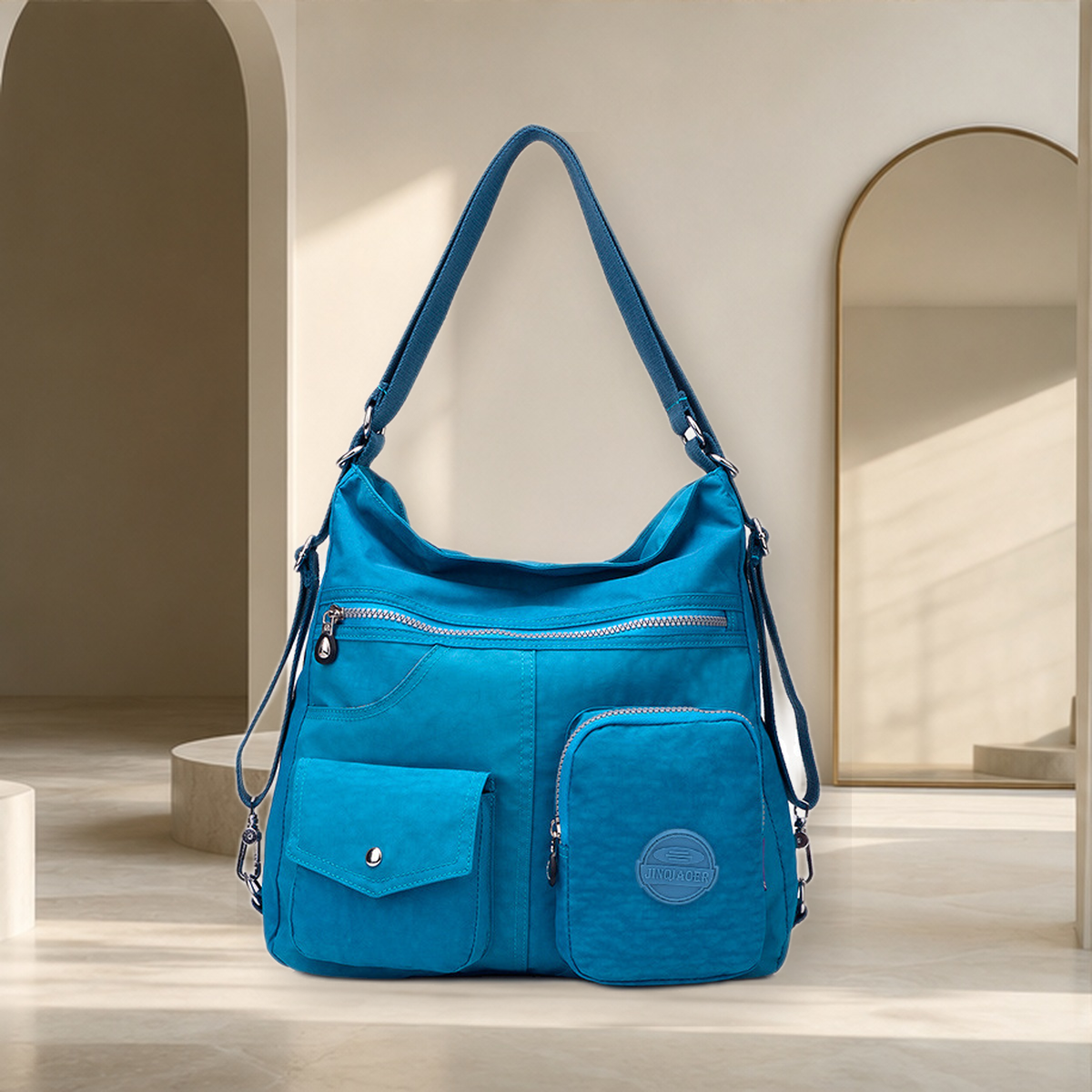 Sac bandoulière déperlant grande capacité — Sea Bleu — vue 7