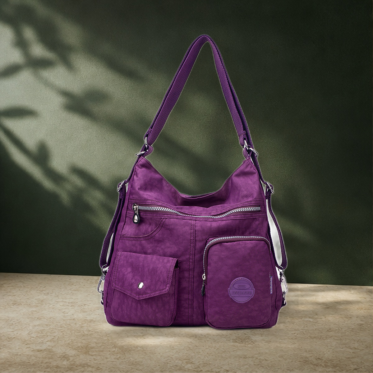 Sac bandoulière déperlant grande capacité — Violet — vue 9