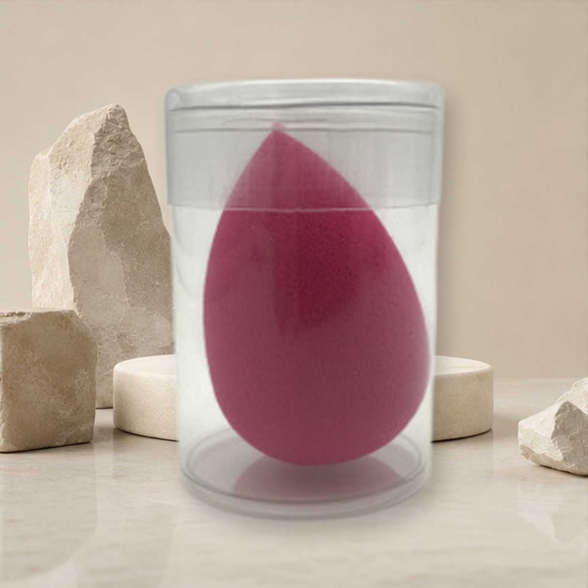 Éponge de maquillage goutte d’eau — Rose Rouge — vue 6