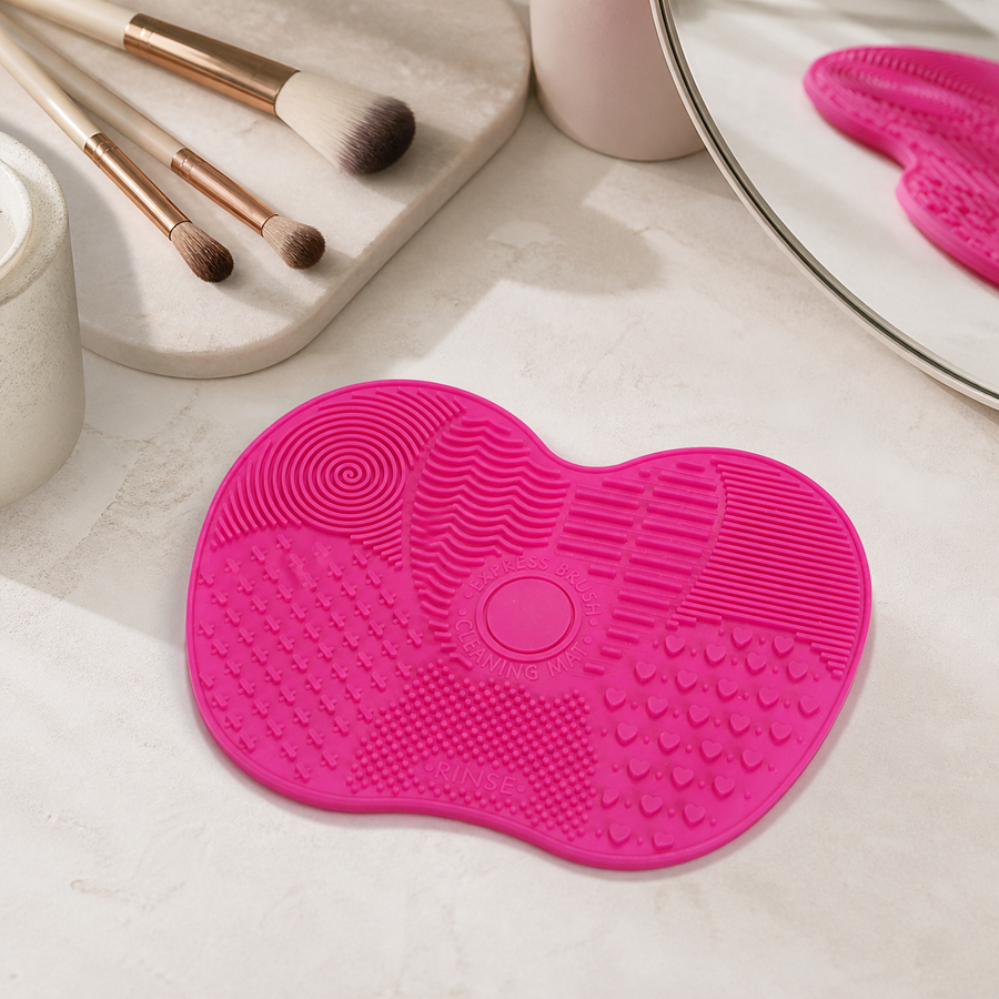 Tapis en silicone nettoyant pour pinceaux — Rose framboise — vue 1