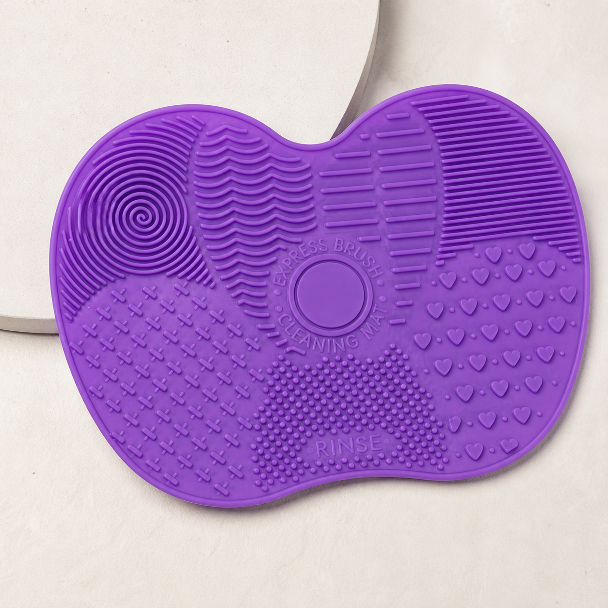 Tapis en silicone nettoyant pour pinceaux — Violet profond — vue 3