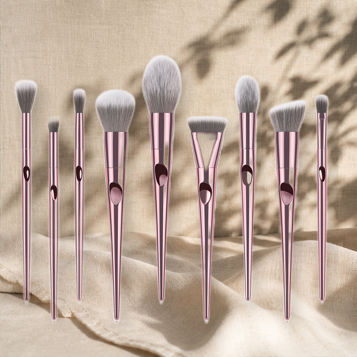 Set de pinceaux de maquillage précision — Rose — vue 4