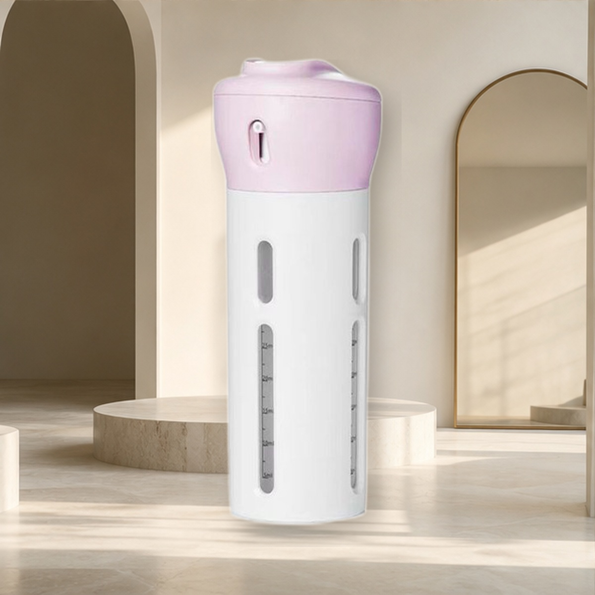 Organisateur de flacons de voyage 4-en-1 — Rose — vue 5