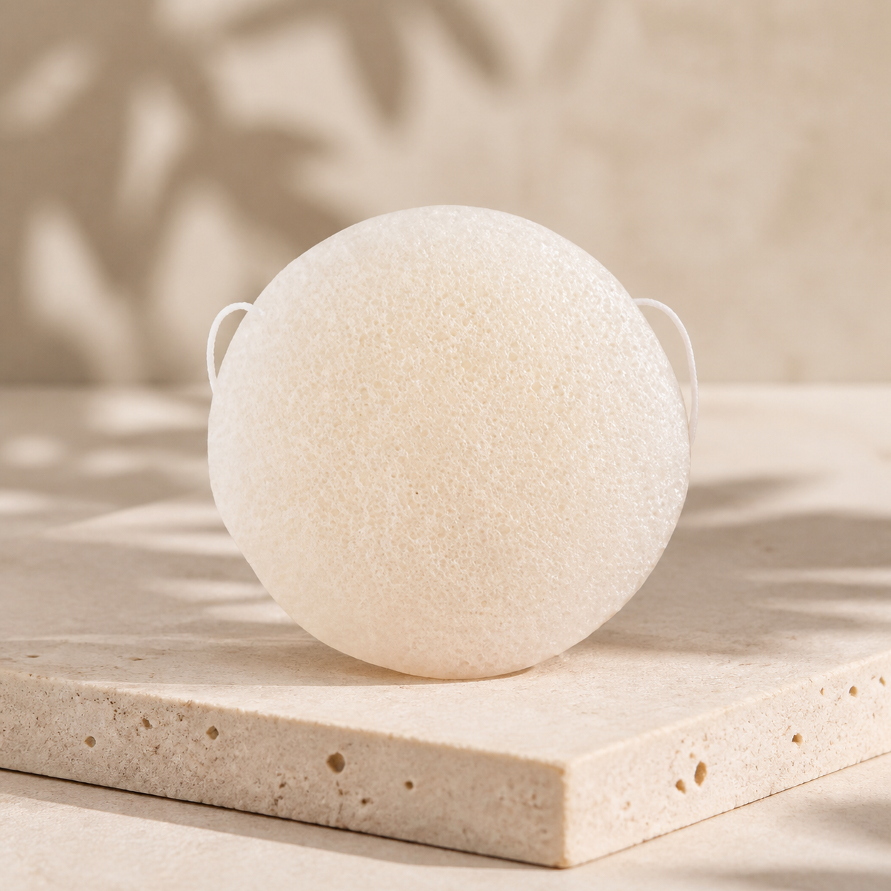 Éponge konjac nettoyante pour le visage — Blanc — vue 3