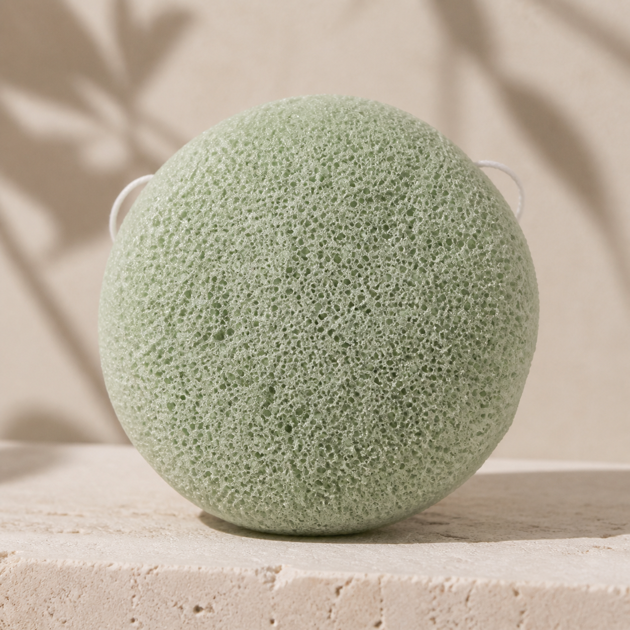 Éponge konjac nettoyante pour le visage — Vert clair — vue 4