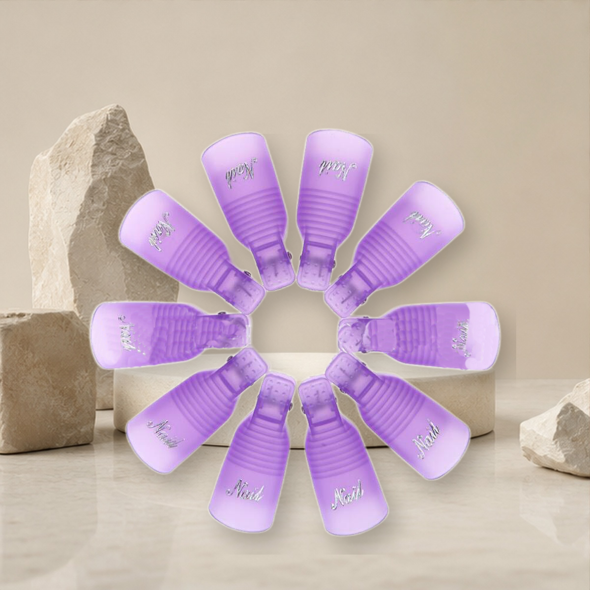 Pinces de retrait pour vernis gel — Violet — vue 2