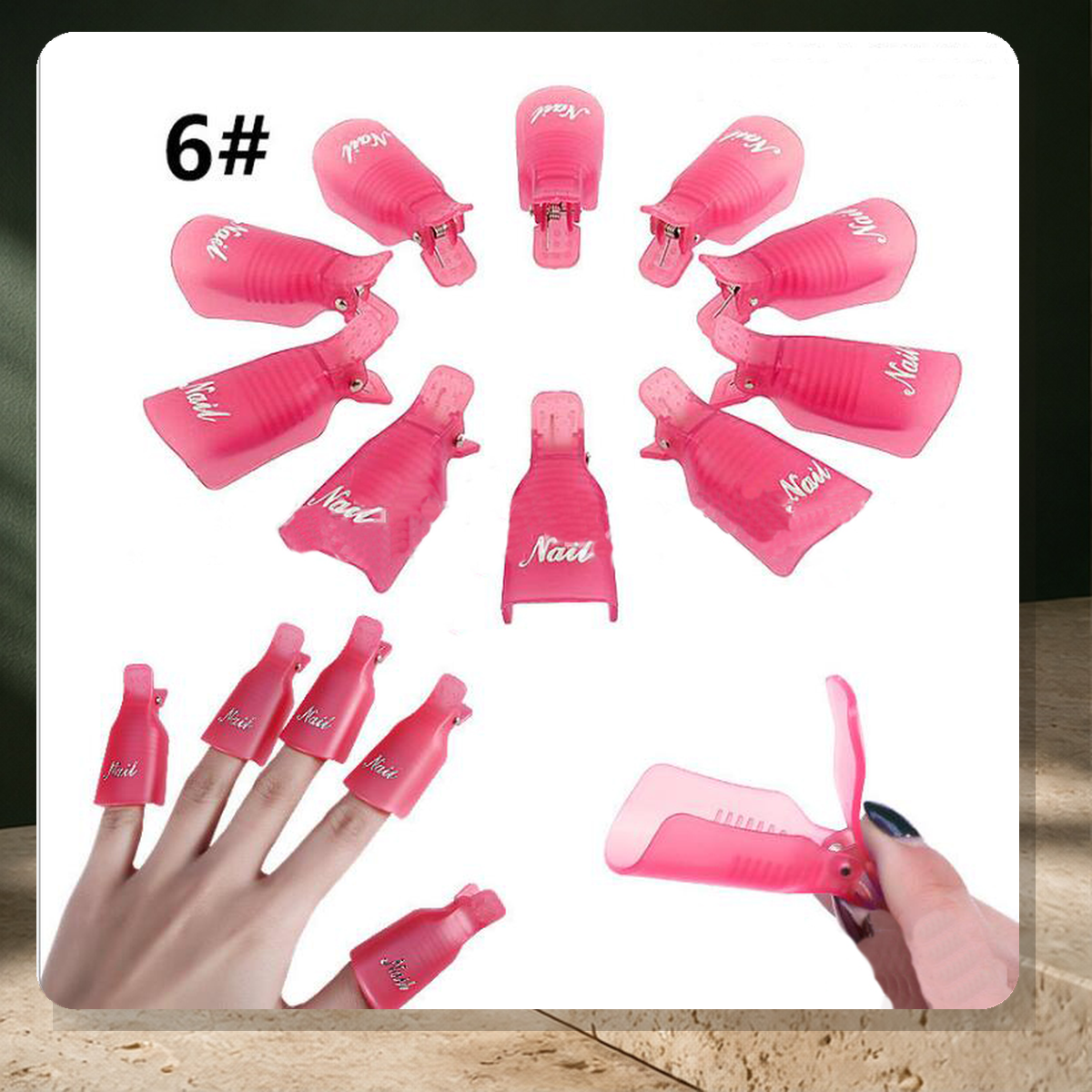 Pinces de retrait pour vernis gel — Rose — vue 4