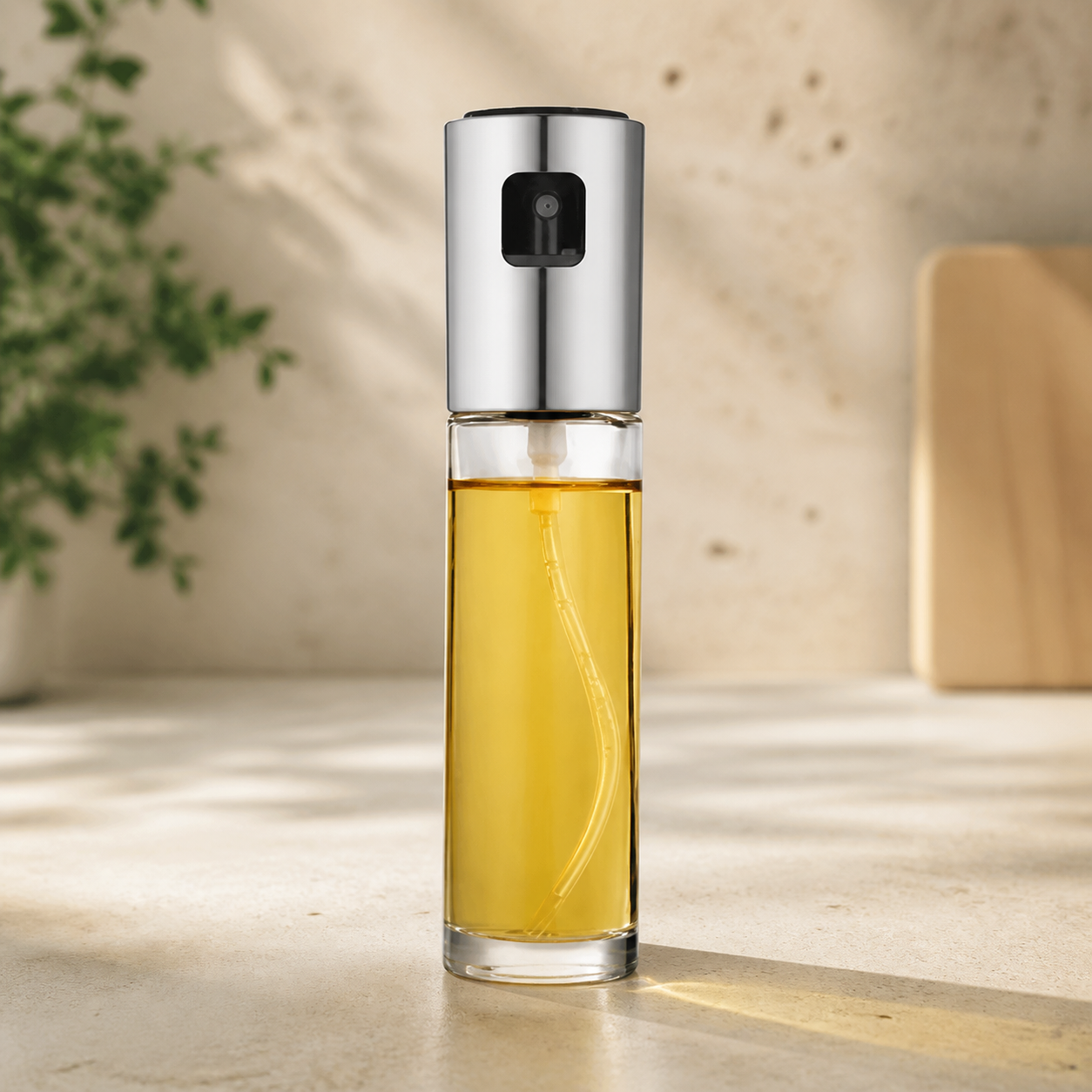 Vaporisateur d’huile 100 ml argent — Silver 100 ml glass oil sprayer