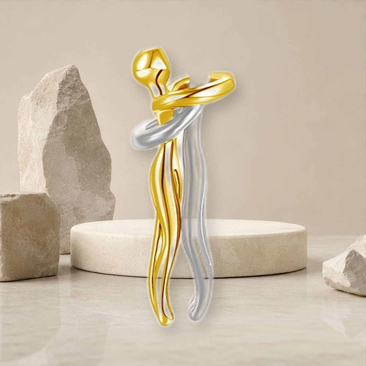 Collier pendentif étreinte — Golden-S — vue 2